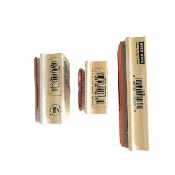 Hero Arts Flag Stamp Lot USA Patriotic Mounted Wooden for Scrapbooking Cards - Picture 4 of 4